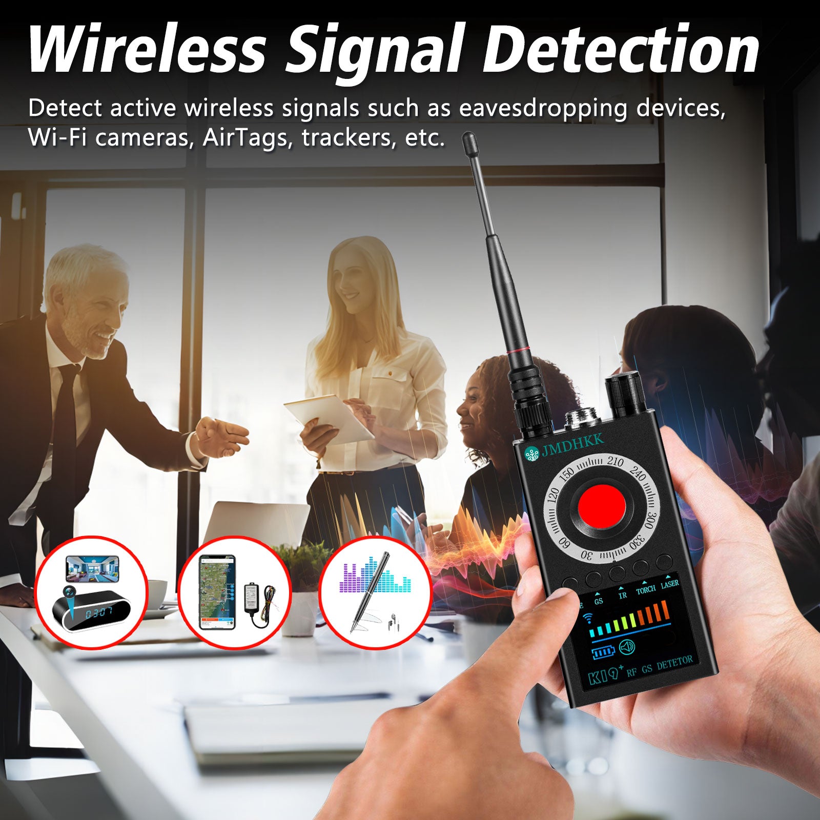 Hawkspy K19 Multi-Mode Wireless Signal Detector – Enhanced Privacy Security Device
