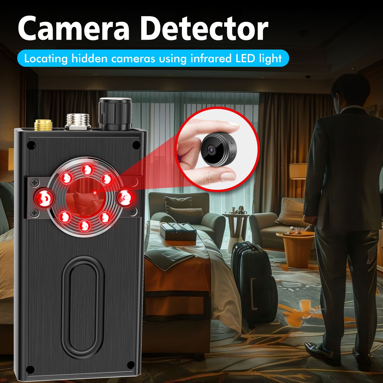 Hawkspy K68 Intelligent Wireless Signal Detector with Auto Scan – Privacy Protection Tool
