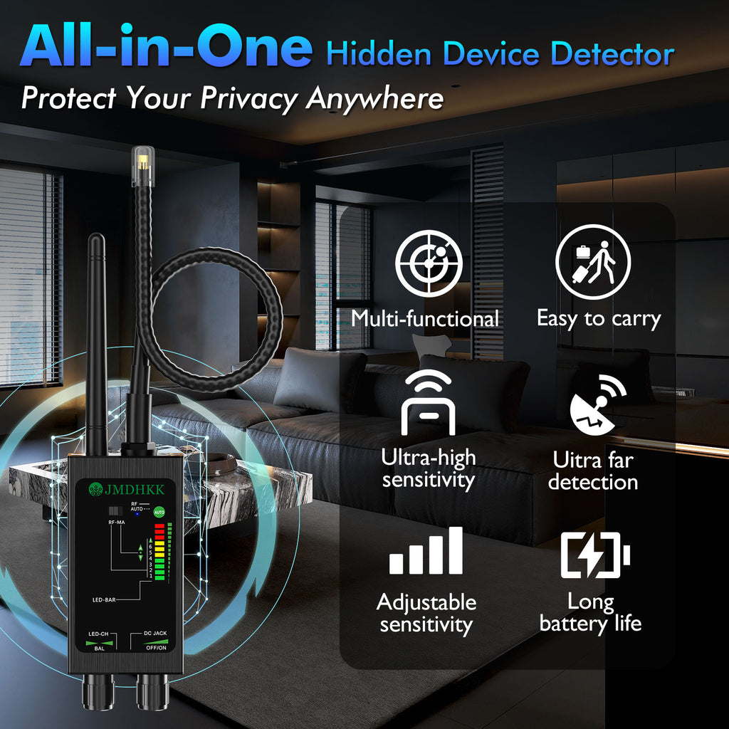 Hawkspy M8000 Professional Wireless Signal Detector – High-Sensitivity RF Scanner